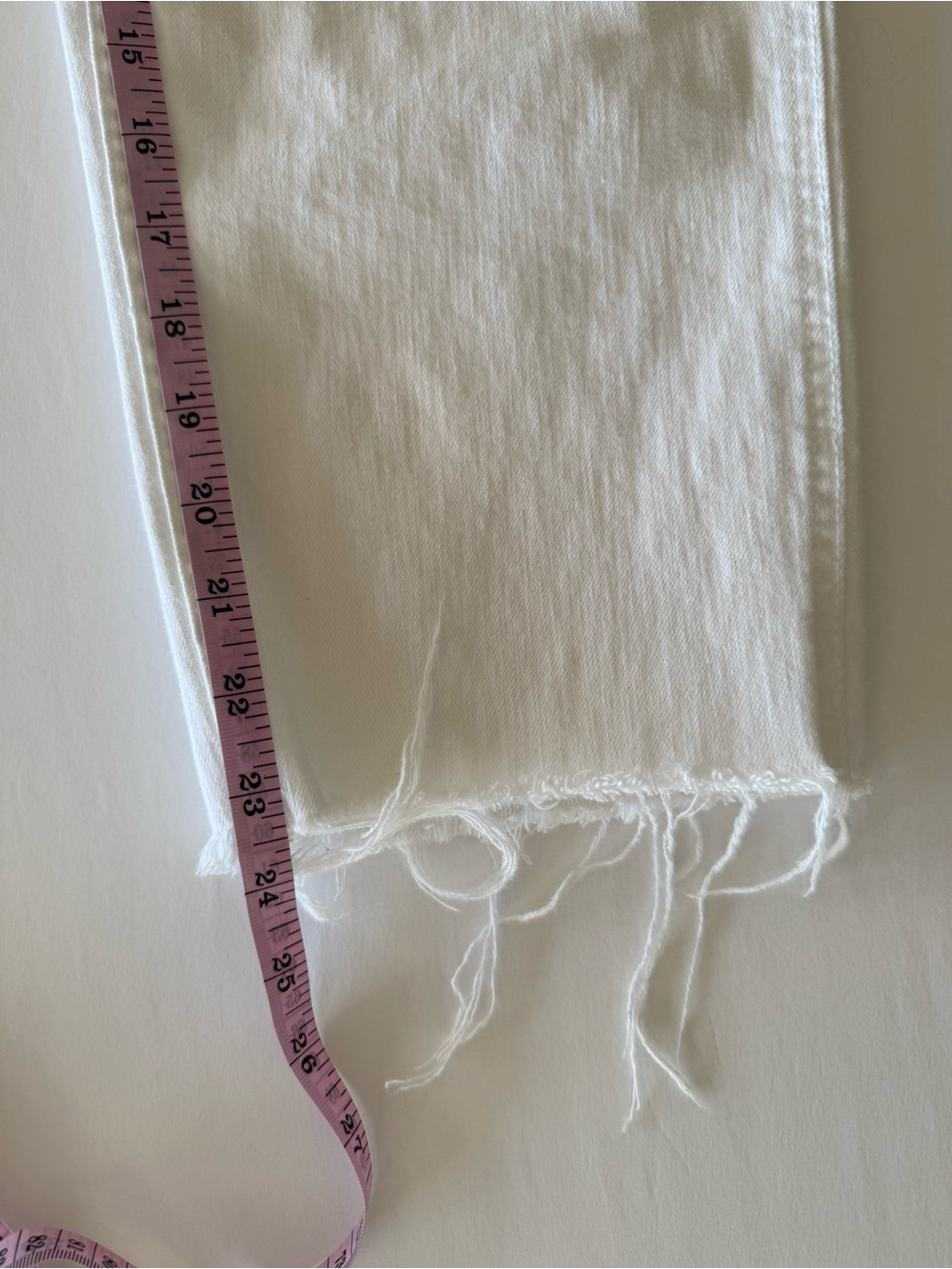 Mother The Private Ankle Fray Jeans White High Rise Patch Pocket Size 25 - Picture 13 of 14